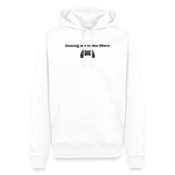 Gaming wie in den 90ern - Männer Premium Bio Hoodie - Weiß - Vorne - Nico (187cm)