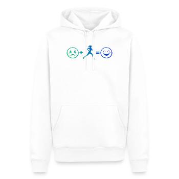 Gift idea for a running with running - Men’s Premium Organic Hoodie - white - Front - Nico (187cm)
