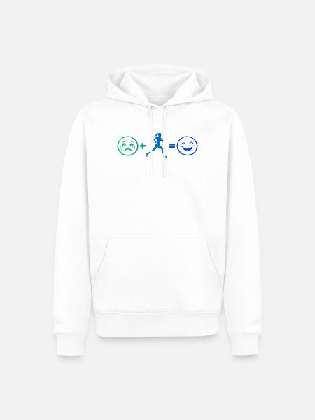 Geschenkidee für eine Running mit Running - Männer Premium Bio Hoodie - Weiß
