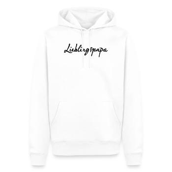 Lieblingspapa Spruch Vater Shirt - Männer Premium Bio Hoodie - Weiß - Vorne - Nico (187cm)