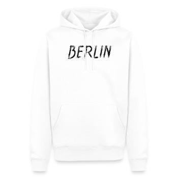 Berlin Grunge Brosse Street Art Noir - Sweat à capuche Premium bio Homme - blanc - Devant - Nico (187cm)