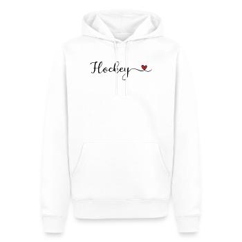 Hockey niedliches Typografie-Geschenk mit Herz - Männer Premium Bio Hoodie - Weiß - Vorne - Nico (187cm)