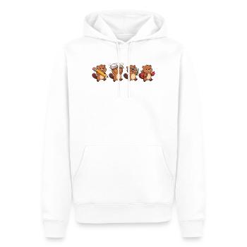 Quatuor Lernbiber - Sweat à capuche Premium bio Homme - blanc - Devant - Nico (187cm)