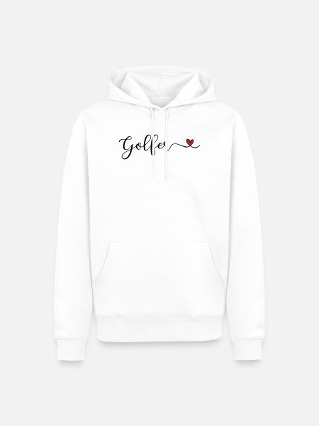 Golfer - Männer Premium Bio Hoodie - Weiß