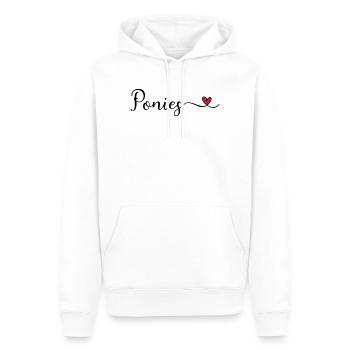 Ponies Herz - Männer Premium Bio Hoodie - Weiß - Vorne - Nico (187cm)