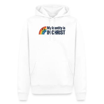 Identität in Christus Regenbogen - Männer Premium Bio Hoodie - Weiß - Vorne - Nico (187cm)
