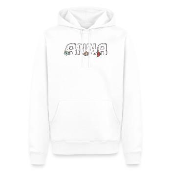 Anna Weihnachten  - Männer Premium Bio Hoodie - Weiß - Vorne - Nico (187cm)