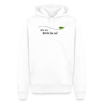 Wie ein Wirbelwind - Männer Premium Bio Hoodie - Weiß - Vorne - Nico (187cm)