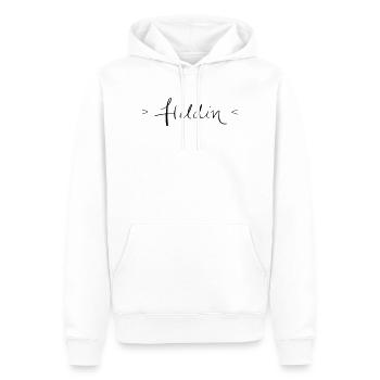 Héroïne - Sweat à capuche Premium bio Homme - blanc - Devant - Nico (187cm)