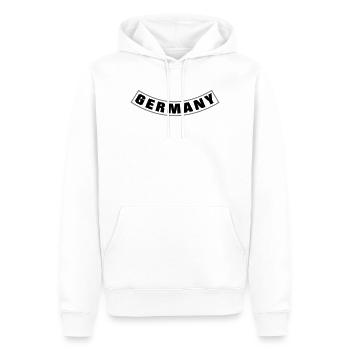 Germany Rocker Patch Bottom Rocker - Männer Premium Bio Hoodie - Weiß - Vorne - Nico (187cm)