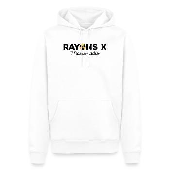 Rayons X Manip radio Danger Logo de Radiologie - Sweat à capuche Premium bio Homme - blanc - Devant - Nico (187cm)