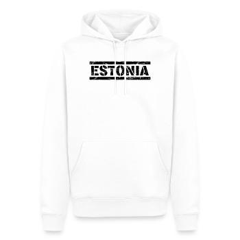 Estonie - Sweat à capuche Premium bio Homme - blanc - Devant - Nico (187cm)