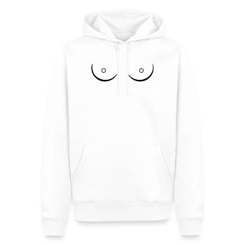 Brüste Boobies Line Art Skizze Feminismus - Männer Premium Bio Hoodie - Weiß - Vorne - Nico (187cm)