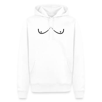 Boobs Tittis - Männer Premium Bio Hoodie - Weiß - Vorne - Nico (187cm)