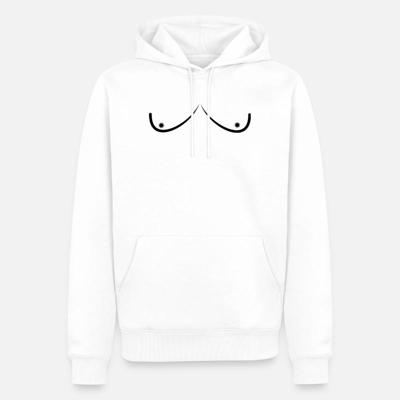 Tittis - Sweat à capuche Premium bio Homme - blanc