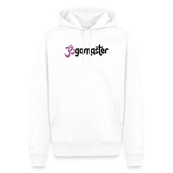 Jogamaster - Typographique OM (3 couleurs) - Sweat à capuche Premium bio Homme - blanc - Devant - Nico (187cm)