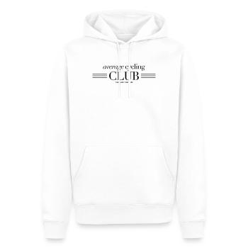 club cycliste moyen - Sweat à capuche Premium bio Homme - blanc - Devant - Nico (187cm)