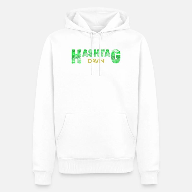 Davin Davin - Sweat à capuche Premium bio Homme - blanc