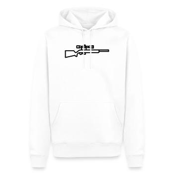 Sniper - Sweat à capuche Premium bio Homme - blanc - Devant - Nico (187cm)