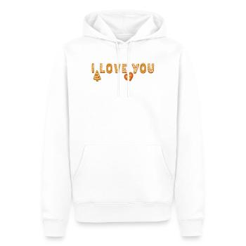  I Love You  - Männer Premium Bio Hoodie - Weiß - Vorne - Nico (187cm)