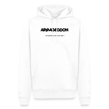 Armageddon - Sweat à capuche Premium bio Homme - blanc - Devant - Nico (187cm)