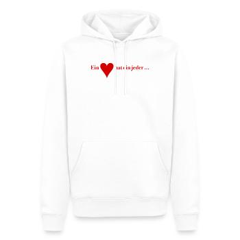 Tout le monde a un cœur – Chemise humoristique Skat - Sweat à capuche Premium bio Homme - blanc - Devant - Nico (187cm)