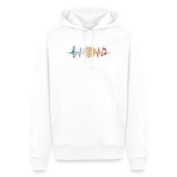 Akkordeon Herzschlag Akkordeonist Musiker - Männer Premium Bio Hoodie - Weiß - Vorne - Nico (187cm)
