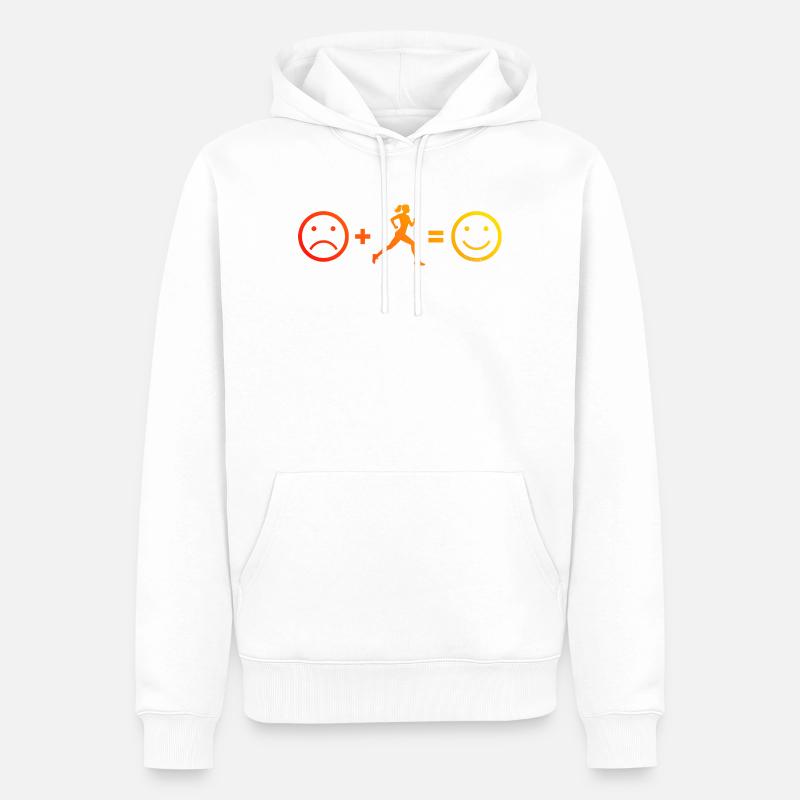 Geschenkidee für eine Running mit Running - Männer Premium Bio Hoodie - Weiß