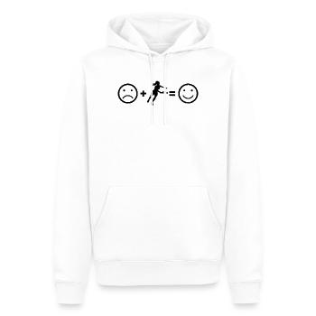 Les joueurs de pickleball conçoivent pour les fans de la communauté du pickleball - Sweat à capuche Premium bio Homme - blanc - Devant - Nico (187cm)