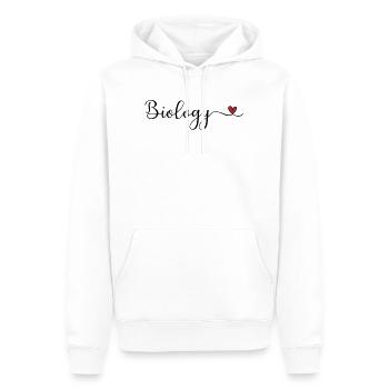 Biology - Men’s Premium Organic Hoodie - white - Front - Nico (187cm)