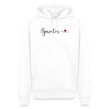 Sprinter - Männer Premium Bio Hoodie - Weiß - Vorne - Nico (187cm)