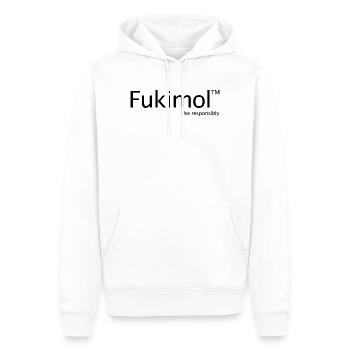 Je m’en fiche, Fukimol, les hommes drôles sont inappropriés - Sweat à capuche Premium bio Homme - blanc - Devant - Nico (187cm)