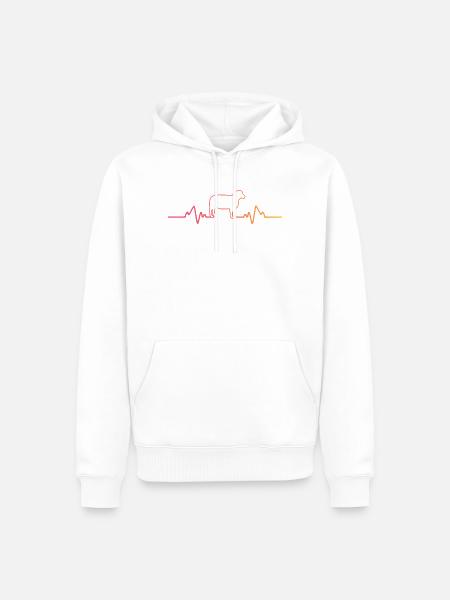 Schaf, Herzschlag, Schaf, Schaf. - Männer Premium Bio Hoodie - Weiß