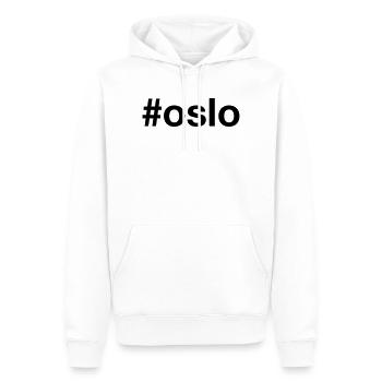 OSLO Hashtag - Norwegen - Norvège - Norge - Sweat à capuche Premium bio Homme - blanc - Devant - Nico (187cm)