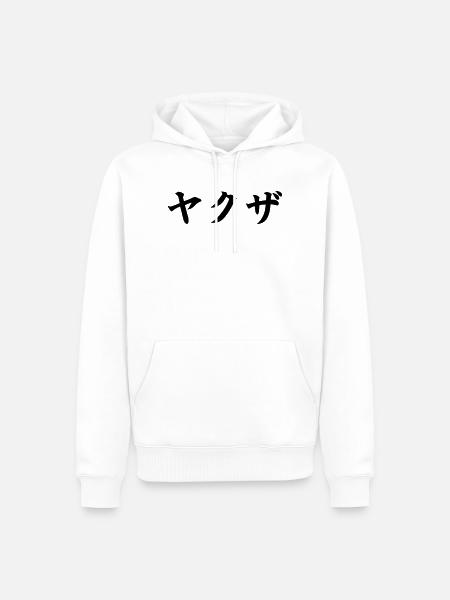 Yakuza (V) - Men’s Premium Organic Hoodie - white