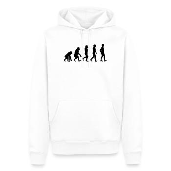 Evolution | Darwinisme | Théorie de l'évolution | Singe - Sweat à capuche Premium bio Homme - blanc - Devant - Nico (187cm)
