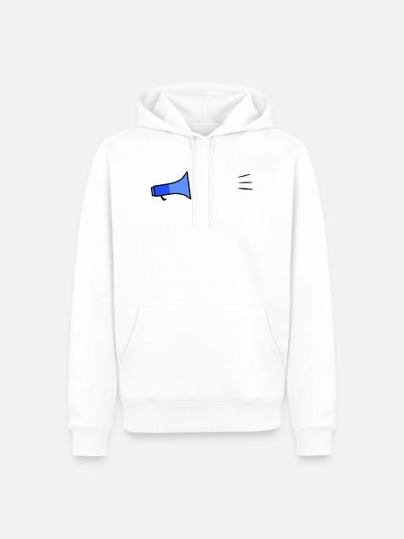 Megafon Text Template - Men’s Premium Organic Hoodie - white