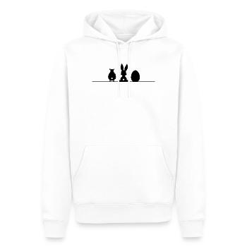 Ombre d’œuf de Pâques lapin, mouton mouton - Sweat à capuche Premium bio Homme - blanc - Devant - Nico (187cm)