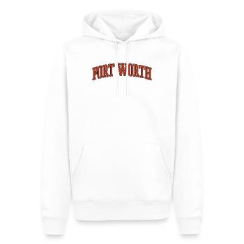 Fort Worth Hochschulbogen - Männer Premium Bio Hoodie - Weiß - Vorne - Nico (187cm)