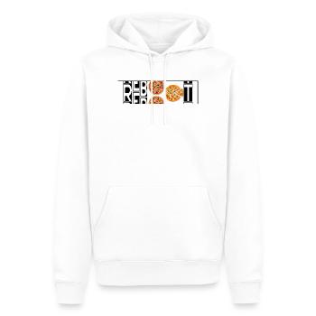 PIZZA - Sweat à capuche Premium bio Homme - blanc - Devant - Nico (187cm)