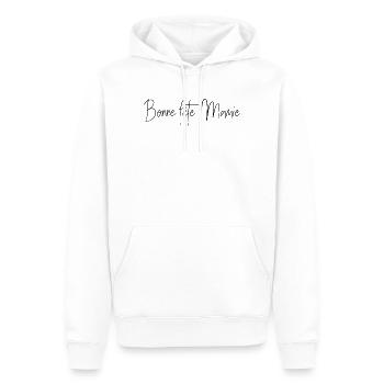 OMA - Männer Premium Bio Hoodie - Weiß - Vorne - Nico (187cm)