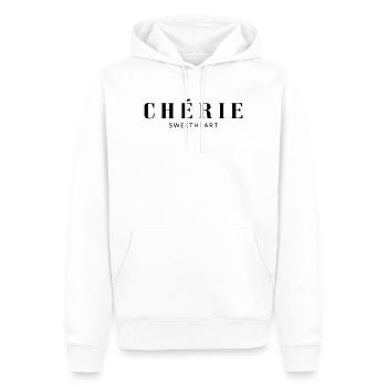 Cherie Chérie - Sweat à capuche Premium bio Homme - blanc - Devant - Nico (187cm)