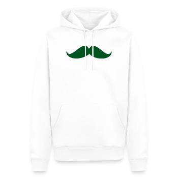 anniversaire. anniversaire décennie. humour. drôle - Sweat à capuche Premium bio Homme - blanc - Devant - Nico (187cm)