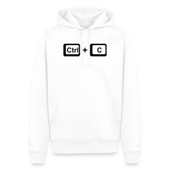 CTRL + C / Eltern Geschenk zum Vatertag /Muttertag - Männer Premium Bio Hoodie - Weiß - Vorne - Nico (187cm)
