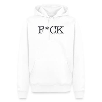 F_CK_Black - Men’s Premium Organic Hoodie - white - Front - Nico (187cm)