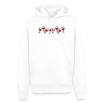Weingläser Anstoßen Wein - Männer Premium Bio Hoodie - Weiß - Vorne - Nico (187cm)