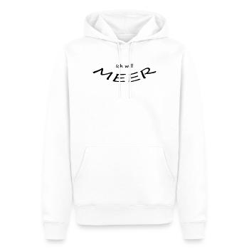 ICH WILL MEER - Männer Premium Bio Hoodie - Weiß - Vorne - Nico (187cm)