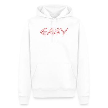 EASY - Männer Premium Bio Hoodie - Weiß - Vorne - Nico (187cm)