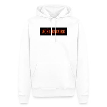 celibataire - Sweat à capuche Premium bio Homme - blanc - Devant - Nico (187cm)