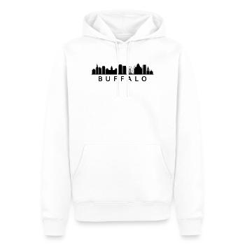 Skyline Buffalo - Men’s Premium Organic Hoodie - white - Front - Nico (187cm)